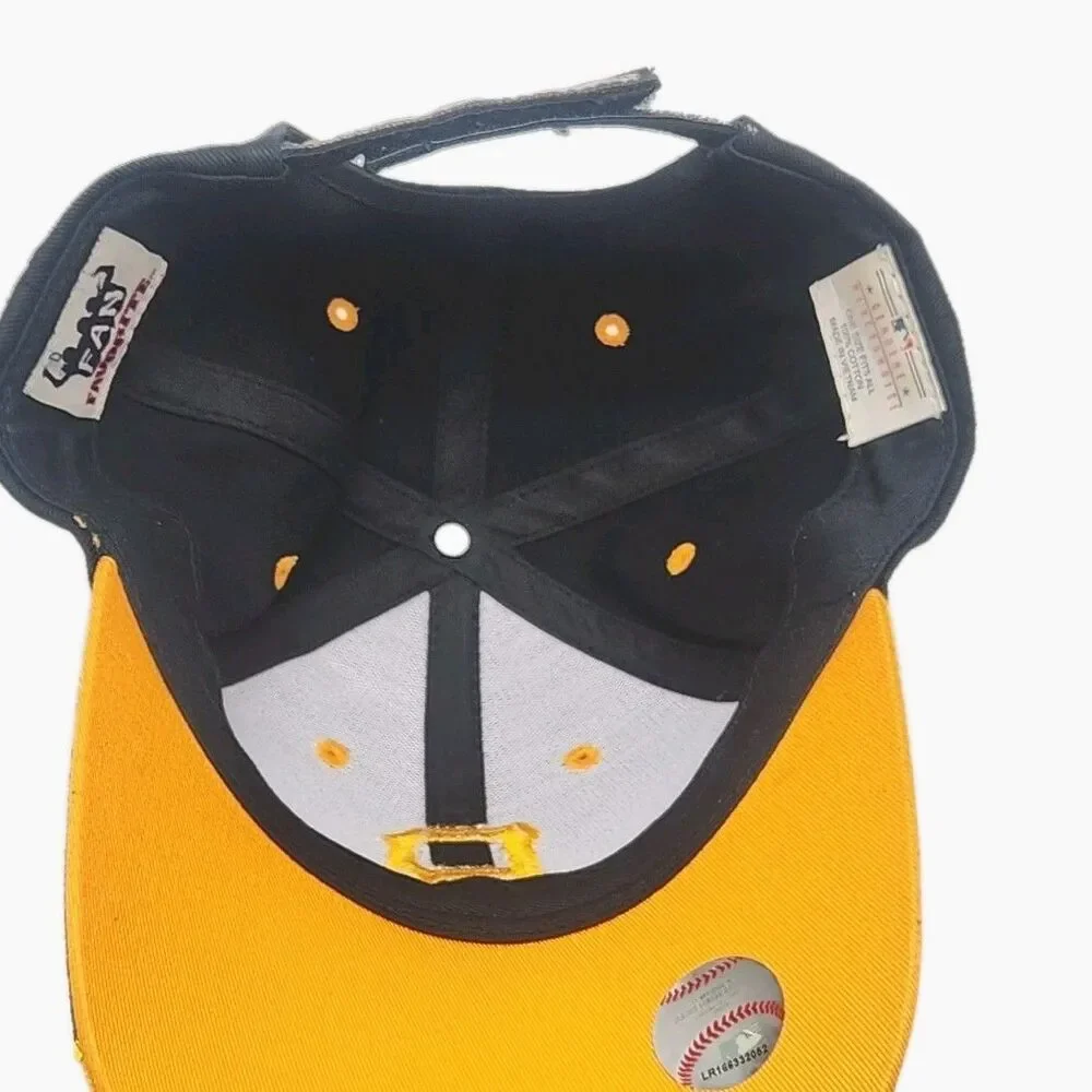 Pittsburgh Pirates Hat MLB Black Gold Adjustable Strapback Cap Fan Favorite OSFA